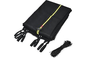 KAYBTNT Filet Trampoline Rechange, Filet de Sécurité pour Trampoline, Filet Protection Trampoline pour Ø 183/244/305/366/427/457/488 cm 6/8/12 Barres, avec Fermeture à Glissière