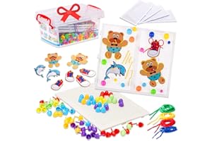 KOKOBOX Kit Lavoretti Creativi Per Bambini Puzzle Bambini 3 4 5 Anni Mosaico Bambini 603 Pezzi Gioco Bambino Cucito Bambini Giocattoli Montessori Giochi Educativi Giochi Creativi Chiodini per Bambini