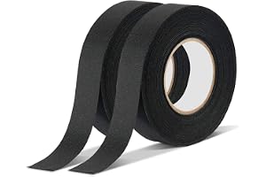 GmwyCzV 2 Styck Hockeyklubbeband, Svart Självhäftande Anti-Halkband, 25M X 25MM Självhäftande Greppband, Greppband för Sport