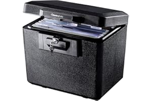 SENTRYSAFE Security Fire File, 15-1/4"x12-1/8"x13-9/16", Black, Sold as 1 Each