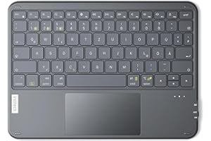 ‎INATECK Inateck Tablet Tastatur mit Touchpad, Ultraleichte Tastatur Kabellose QWERTZ Deutsch mit Trackpad, kompatibel mit iPad/Tablet/Windows/Laptop/PC,KB01105