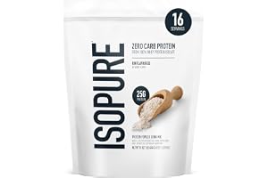 Isopure Unflavored Whey Isolate Protein Powder, with Vitamin C & Zinc for Immune Support, 25g Protein, Zero Carb & Keto Friendly, 1 Pound (Packaging May Vary)