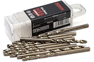 Ferrcan Forets pour métal HSS DIN338 M35 5% cobalt pour le perçage dans l'inox acier inoxydable, fer et autres métaux (paquet de 10 pièces par mesure) (4.2mm)