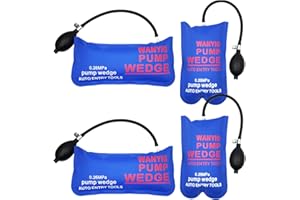 WANYIG 4 PiezasAir Wedge Pump Wedge Cuña del Aire Hinchable Barra de Palanca Universal Shim Inflable (Rectángulo grande+Rectángulo pequeño)