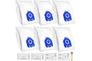 Jinsihou 6 Pack 3D GN Vacuum Dust Bags Replacements Compatible with Miele Complete C1 C2 C3, S227 S240, S270, S400, S400i, S600, S5, S8 Series Vacuum Cleaner