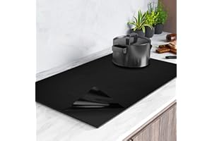 RAIRSKY 52cm*61cm Protezione Tappetino Induzione Piano Cottura,Antiscivolo (Magnetico) Tappetino Piano Induzione,Copri Piano Induzione Pad Protezione in Silicone,Riutilizzabile Multifunzionale Piano Induzione