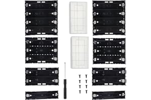 VISSQH 8 Piezas 18650 Soporte de Batería,1/2/3/4 x 3.7V Caja de Batería,Negro 18650 Caja de Soporte de Batería Caja de Almacenamiento de Batería de Plástico para DIY Soporte de Batería