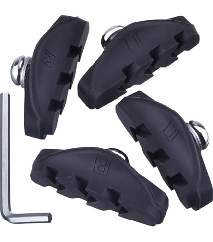 Cyclingcolors Patins Frein Vélo 50mm - 4 Patins Compatibles Shimano Sram (Blanc)