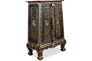 livasia Mosaic double door cabinet, handmade in Thailand from glas mosaic and wood, small cupboard, beautiful asian furniture