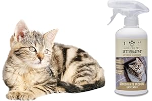 101 LOVE FOR PET LettieraZero - Spray Deodorante ed Eliminaodori per Lettiera Gatti, 500ml - Neutralizza i Cattivi Odori e Igienizza - Non Arreca Fastidio al Gatto - Linea 101