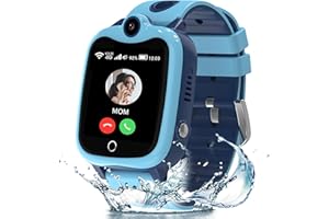 ELEJAFE Reloj Inteligente Niño, 4G Reloj GPS Niños Localizador y Llamadas Smartwatch Niños Teléfono Videollamada Impermeable SOS Móvil Juego Voz Chat Despertador Clase Modo, Reloj Niños Estudiante Regalo