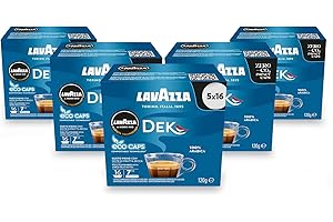Lavazza A Modo Mio Espresso Dek Cremoso, kawa, bezkofeinowa, kapsułki z kawą, Arabica, 80 kapsułek