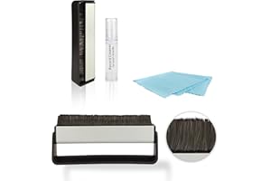 BIKO Schallplatten-Reinigungsset 3in1 - schonende Schallplattenpflege für Vinyl-Liebhaber (Schallplattenbürste, Mikrofasertuch, Cleaning Spray)