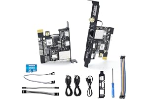 WAYPONDEV Sipeed NanoKVM IP-KVM Mini serveur de maintenance à distance 1TOPS NPU 1GHz C906 RISC-V Linux Single Board Computer avec connexion réseau HD-MI 100 m (NanoKVM-PCIe ETH+WiFi+PoE)