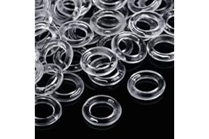 BOAO 100 Anillos de Cortina Romana, Anillos tóricos de plástico para persianas Romanas (Transparente, 13 mm)