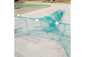 Lawaia Fishing Net - Bait Net for Fish, Shrimp, Crab, Eel - Iron Chain & Swimming Ball - 3m Tail Length
