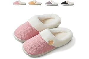 TIKELH Pantoufles Femmes Hommes Hiver Chaussons Maison Confortable Chaud Slippers Peluche Pantoufles Fourrure Intérieur Antidérapant Chaussures pour la Maison