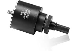 ITOOLFIRM 51mm Hole Saw for Metal and Wood, 2 inch HSS Bi-Metal Circular Drill Cutter with Pilot Bit for Plate Steel, Sheet Iron, Ceiling Board, Acrylic Panel, 7/16” Hex Shank