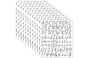 LZLPACKING 12 Sheets 912 Pieces Self Adhesive Vinyl Letter Number Stickers Kit, Mailbox Numbers Sticker for Mailbox, Alphabet Number Stickers, Decals for Sign, Kitchen,Door, Business, Addres(Black)