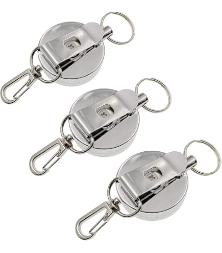 Key-Bak Multigancio Portachiavi Tattico 483 HDK B, Con Cavo In Kevlar Retrattile 122 Cm, Made In USA