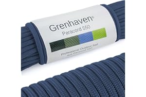 Grenhaven - Corda Paracord Universale per Paracadute - Corda di Sopravvivenza a 7 Stringhe - 30m/327 gr in Parachute Nylon Cord resistentissima - ATTENZIONE!!!Non Adatta per Arrampicata