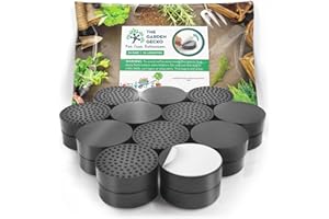 THE GARDEN GECKO Unsichtbare Blumentopf Füße für Outdoor-Pflanzentöpfe und Blumen: Eine sichere Topfständer-Alternative mit rutschfester Oberflächenhaftung | 24 PACK + INKLUSIVE SELBSTKLEBENDEN KLEBEPADS.