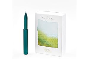 Tom's Studio The Wren – Refillable Everyday Writing Pen (Ivy) | Japanese-Made Tip (0.3–0.5mm) | Anodised Aluminium | Includes Ink Reservoir & 3ml Midnight Ink Sample | Compact Gift for Writers