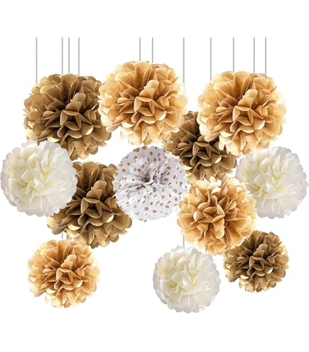 Kit Déco Fête Rose Poudré & Vert Sauge – Pompons Papier, Lanternes, Confettis – Pour Anniversaire, Mariage, Baby Shower – Décoration Table - 2