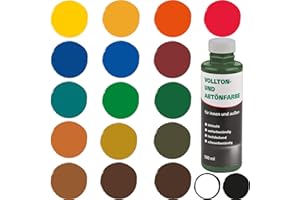 Bodenmeister Abtönfarbe Vollton-Farbe 500 ml, Mischfarbe für Wandfarbe innen und außen, 10 dunkel-grün laubgrün 913