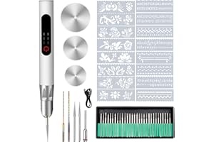 55 Stücke Elektrische Gravierstift Kamanan Tragbare Drahtlose Gravurwerkzeug 3-Gang einstellbare USB DIY Micro Gravur Werkzeug Kit Enthält 30 Schnitzköpfe 16-Vorlagen Für Metall Glas Keramik Holz