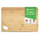 CABBEL Bamboo Chopping Board 20 x 15 cm - Wooden Small Kitchen Board, Double Sided Use with Hanging Hole, Sustainable for Bre