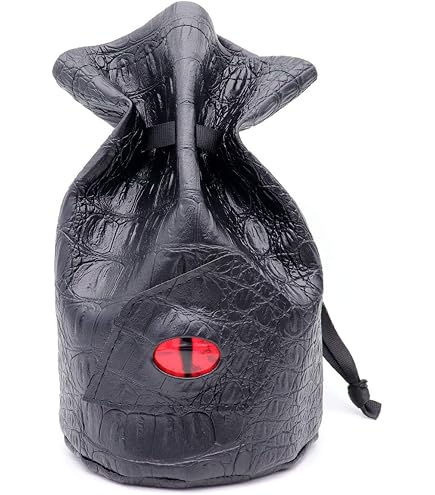 Sac à Dés Cthulhu – 6x9 Pouces, Doublure Satin, Contient Plus De 100 Dés, Dé Violet 19mm Inclus