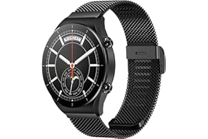 Hiseus Watchband Kompatybilny z Xiaomi Watch S1, 22mm Metalowy Pasek ze Stali Nierdzewnej do Zegarka Xiaomi S1 / S1 Active/Mi Watch (czarny)