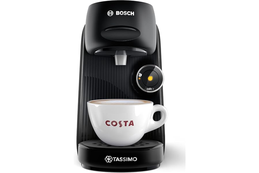 Tassimo by Bosch Finesse Friendly Pod Coffee Machine in Black TAS162EGB with INTELLIBREW and IntensityBoost, Compatible with 50 Different Beverages