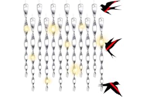 LETTERASHQP Silber Reflektierende Vogelschreck Vogelabwehr,12 Stück Windspirale Vogelabwehr Reflektierende für Dekoration Ideal für Haus & Garten