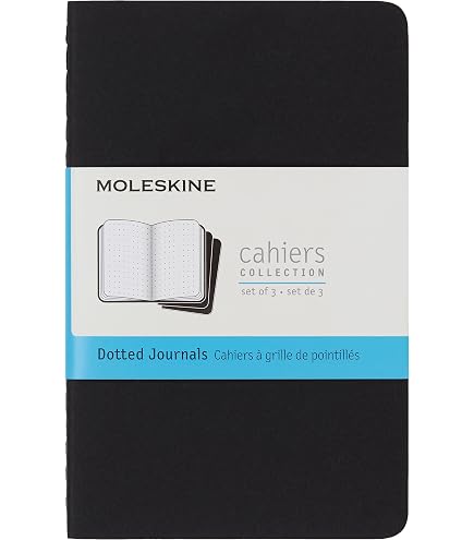 Moleskine Cahier Classique Grand Format A5 – Papier à Points, Couverture Souple Noire, 192 Pages, Fermeture Élastique