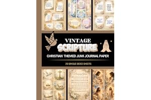 Vintage Scripture Junk Journal Paper : Vintage Christian Faith Ephemera, Bible Verse, Prayer Pages & Religious Cut and Collage Designs