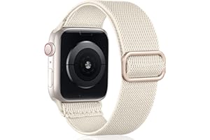 Oielai Solo Loop Strap Compatible with Apple Watch Strap 38mm 40mm 41mm 42mm 44mm 45mm 49mm, Adjustable Stretch Nylon Braided Sport Replacement Strap for iWatch SE Series 9/8/7/6/Ultra/5/4/3/2/1
