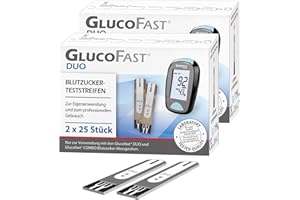GLUCOFAST DUO 100x Blood Glucose Test Strips, Use with the Glucofast Duo Blood Glucose Measurement System, Precise Results for Diabetes Control