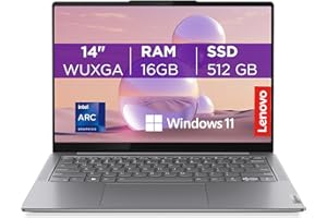 ‎LENOVO Lenovo Yoga Slim 7i AI Laptop | 14" WUXGA OLED Display | Intel Core Ultra 7 155H | 16GB RAM | 512GB SSD | Intel Arc Grafik | Win11 | QWERTZ Beleuchtet | Luna Grau | 3 Monate Premium Care