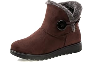 Vunavueya Stivali Donna Invernali Scarpe Stivaletti da Neve con Imbottitura Calda Stivali alla Caviglia Caldi Boots Scarpe 35-41.5