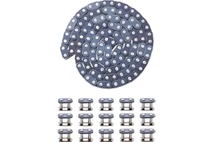 KAMIER T8F Drive Chain 134 Links Heavy Duty for 49cc 50cc 2-Stroke GB Syx Moto Holeshot Metotec Xtreme X-pro SSR Coolster Kids Pit Dirt Bike 43cc 47cc Mini ATV Quad Super Pocket Rocket Bike Moto Parts