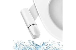 UENNM Bidet per WC Acqua Fredda, Bidet Sottile Non Elettrico, Pressione dell'Acqua Regolabile, Doppio Ugello Autopulente Retrattile, Pulizia Anteriore e Posteriore