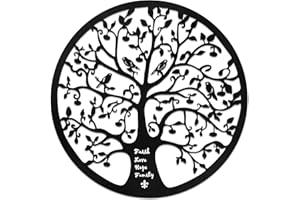 ONNIJUN 30cm Metal Tree of Life Wall Art Decor Faith Love Hope Family Tree of Life Wall Hanging Home Garden Decoration Sculpture Ornaments for Indoor Ourdoor