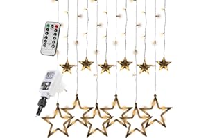 ‎VOLTRONIC VOLTRONIC LED-Lichtvorhang, für den Innen- und Außenbereich, IP44, Modell und Farbe nach Wahl, Fernsteuerung