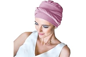 CAREBELL - Turbante Oncológico para quimioterapia/Ideal para Pacientes con pérdida de Cabello/Protección para Alopecia/Diseño Confort Acero/Cómodo y Transpirable/Tejido de bambú.
