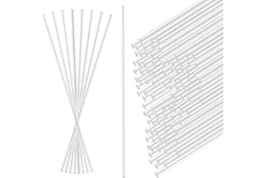 PUCSIQ 100 Stück Kunststoffstäbe, 3mm x 19.8cm Acryl Stangen, Acryl Rundstab Vollstab Acrylstab Transparent für DIY Projekte Architektonisches Handwerk