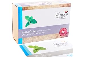 THE BIG CHEESE MAKING KIT Make Your Own Cheese Kit with Halloumi and Greek Style Easy Cheese Making Kit (UK) - Ideal Cheese Gifts for Men and Women - Includes Recipe Book, Rennet for Cheese Making, and other Ingredients (450g)