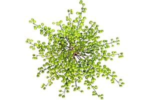 OrgMemory Artificial Berry, 20Pcs, Fake Burgundy Berry, 12" Each, Artificial Berries Stems for Xmas Tree Wreath Decorations Home Decor (green)