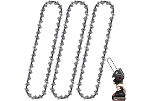 CENCERY Lot de 3 chaînes de rechange de 6 pouces, mini chaîne de rechange pour tronçonneuse, mini lames de tronçonneuse, chaîne de rechange pour tronçonneuse de 6 pouces, 37 maillons d'entraînement